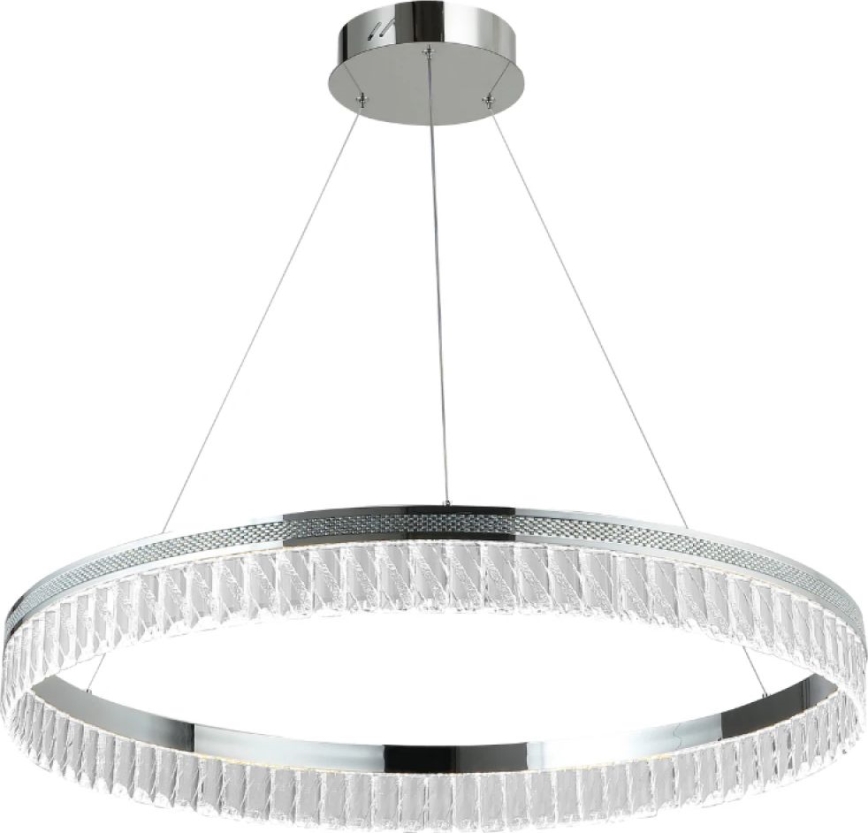 LED dimbare kristallen kroonluchter aan staalkabel THALIA LED/55W/230V 3000-6000K Ø 80 cm + afstandsbediening
