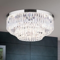 LED Dimbare kristallen plafondlamp PRISM LED/80W/230V Ø 55 cm glanzend chroom