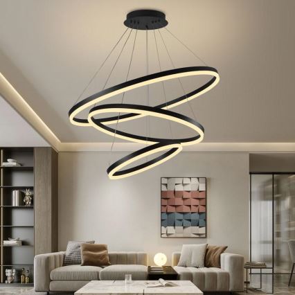 LED Dimbare kroonluchter aan een snoer LED/125W/230V 3000-6500K + afstandsbediening