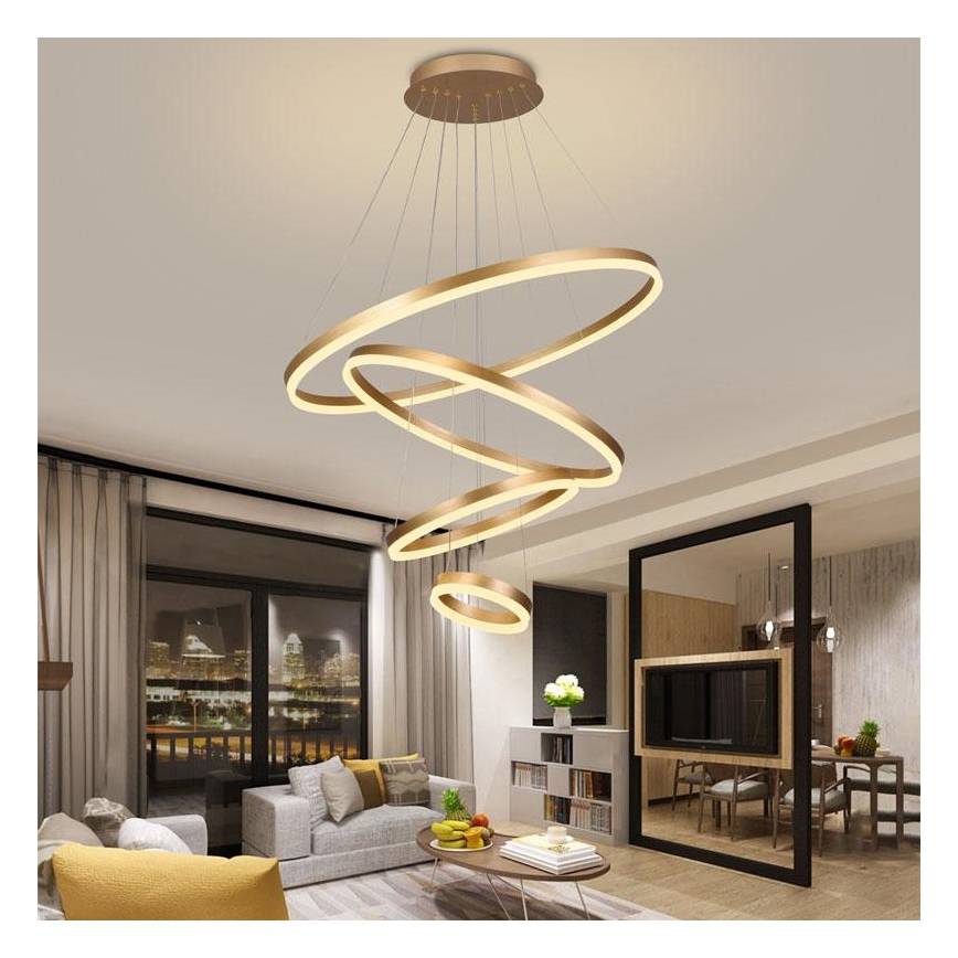 LED Dimbare kroonluchter aan een snoer LED/165W/230V 3000-6500K + afstandsbediening