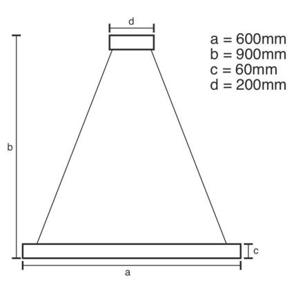 LED Dimbare kroonluchter aan een snoer LED/85W/230V 3000-6500K + afstandsbediening