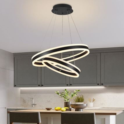 LED Dimbare kroonluchter aan snoer LED/135W/230V 3000-6500K + afstandsbediening