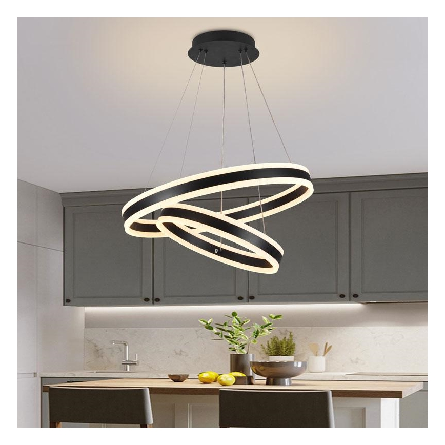 LED Dimbare kroonluchter aan snoer LED/135W/230V 3000-6500K + afstandsbediening