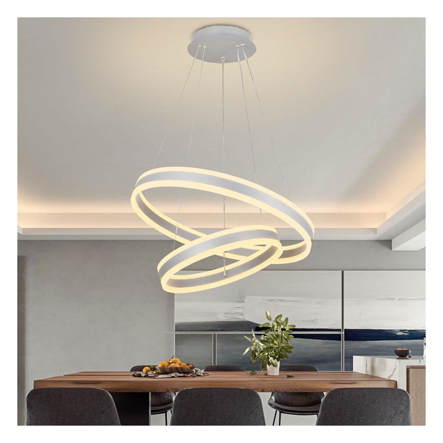 LED Dimbare kroonluchter aan snoer LED/135W/230V 3000-6500K + afstandsbediening