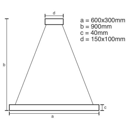 LED Dimbare kroonluchter aan snoer LED/40W/230V 3000-6500K + afstandsbediening