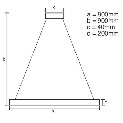 LED Dimbare kroonluchter aan snoer LED/55W/230V 3000-6500K + afstandsbediening