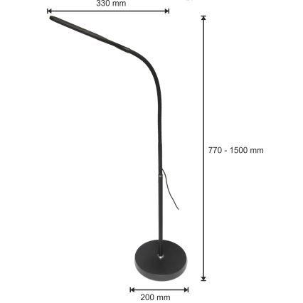 LED Dimbare lamp 3in1 LED/10W/230V 3000/4000/6000K CRI 90 zwart