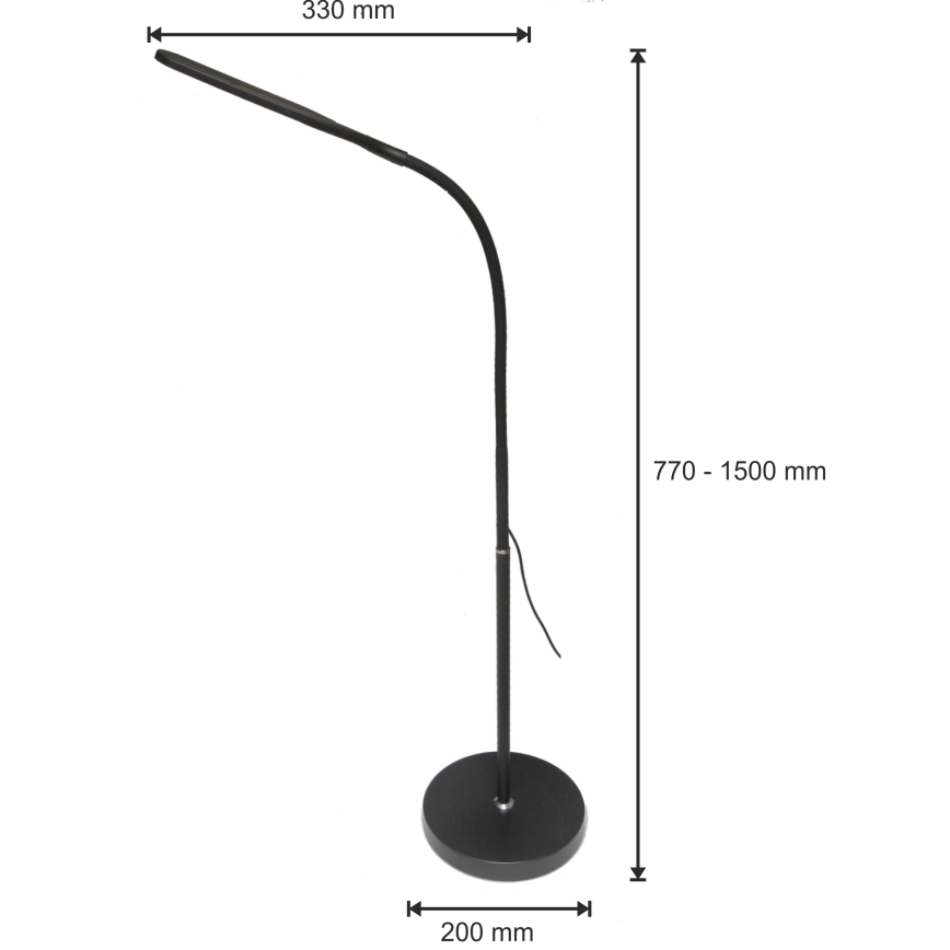 LED Dimbare lamp 3in1 LED/10W/230V 3000/4000/6000K CRI 90 zwart