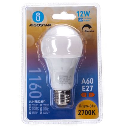 LED dimbare lamp A60 E27/12W/230V 2700K - Aigostar