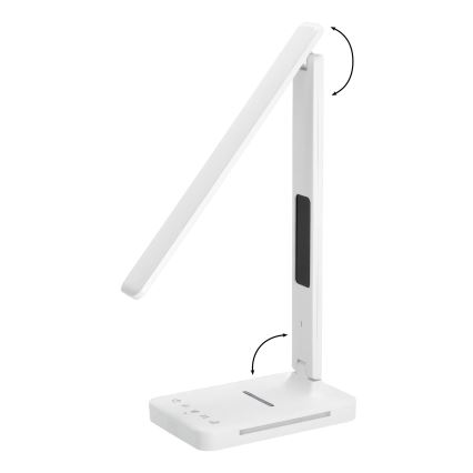 LED dimbare tafel lamp met draadloos opladen QI, scherm en USB-poort LED/7W/230V 3000-6000K wit