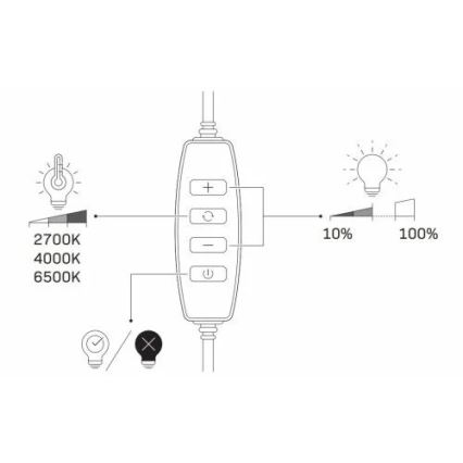 LED Dimbare lamp met statief en houder voor vloggen LED/10W/5V 2700-6500K