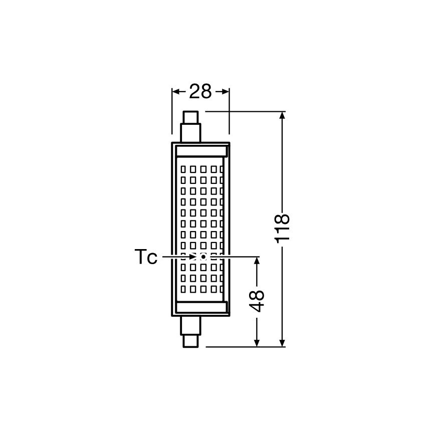 LED Dimbare lamp R7s/18,2W/230V 2700K 118 mm - Osram