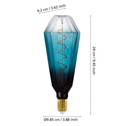 LED-dimbare lamp VINTAGE E27/4W/230V 2000K blauw - Eglo 110235