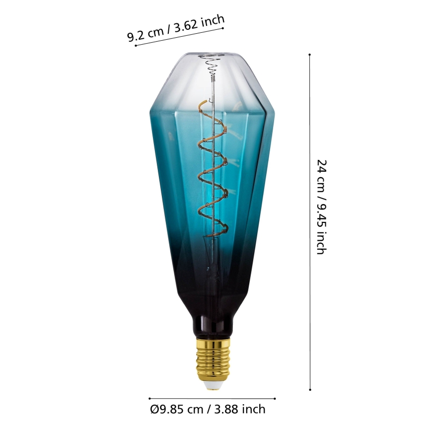 LED-dimbare lamp VINTAGE E27/4W/230V 2000K blauw - Eglo 110235