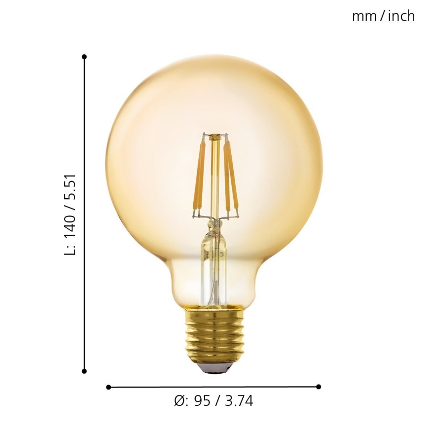 LED dimbare lamp E27/5,5W/230V 2200K - Eglo