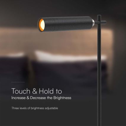 LED Dimbare magnetische oplaadbare bureaulamp 3-in-1 LED/3W/5V 4000K 1500 mAh zwart