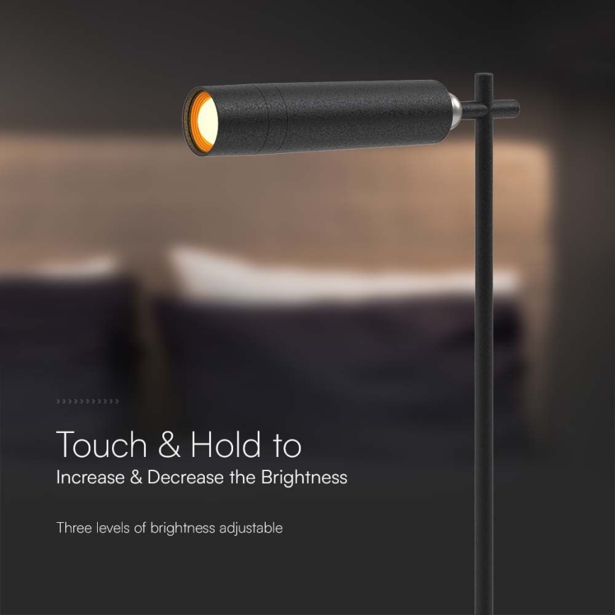 LED Dimbare magnetische oplaadbare bureaulamp 3-in-1 LED/3W/5V 4000K 1500 mAh zwart