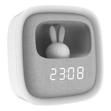 LED Dimbare nachtlamp met wekker BUNNY LED/1,2W/5V 3000K