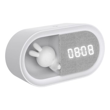 LED Dimbare nachtlamp met wekker BUNNY LED/1,2W/5V 3000K