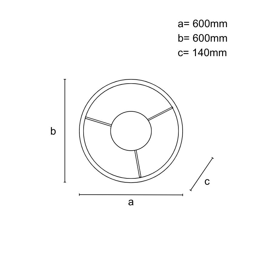 LED dimbare opbouwkroonluchter LED/55W/230V 3000-6500K + afstandsbediening
