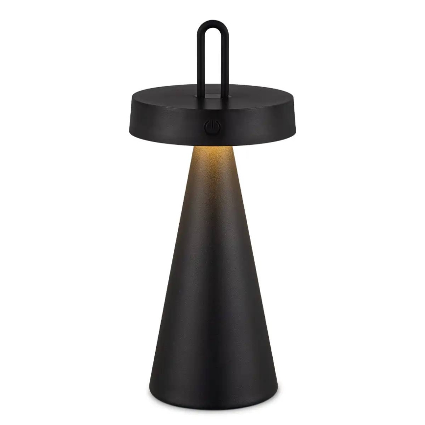 LED-dimbare oplaadbare tafellamp met aanraakbediening voor buiten HALO LED/1,5W/3,7V 3000 mAh IP44 zwart