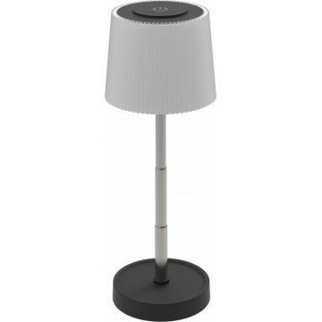 LED Dimbare oplaadbare buitentafellamp LED/2W/5V IP44 1200 mAh grijs