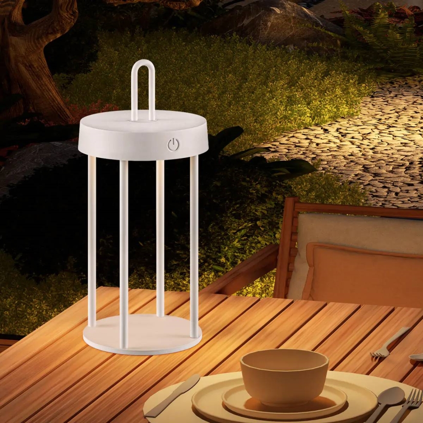 Dimbare oplaadbare tafellamp met aanraakbediening voor buiten GENTLE LED/1,5W/3,7V 3000 mAh IP44 wit