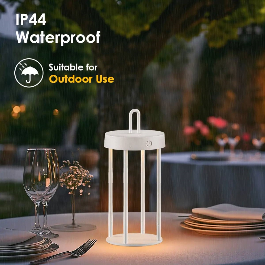 Dimbare oplaadbare tafellamp met aanraakbediening voor buiten GENTLE LED/1,5W/3,7V 3000 mAh IP44 wit