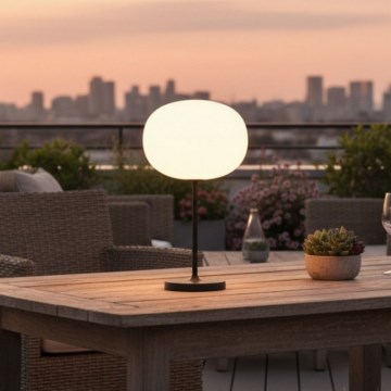 LED dimbare oplaadbare buitentafellamp VENEZIA LED/2W/5V 2700K IP54 4000 mAh zwart