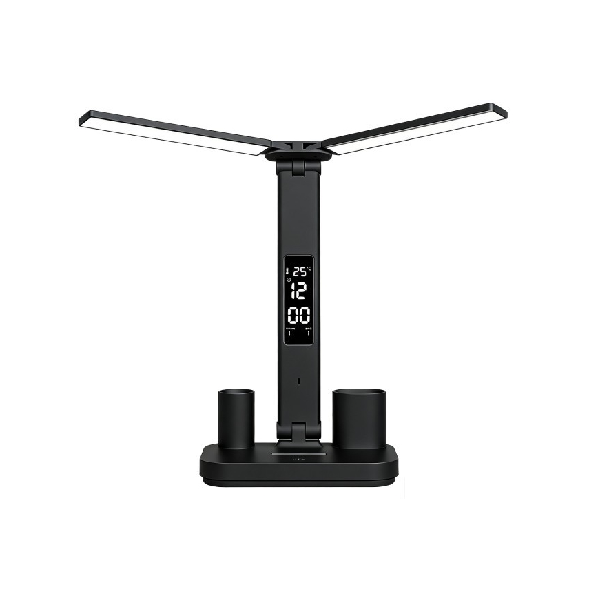 Dimbare oplaadbare LED-tafellamp NOBLITE P LED/5W/5V 3000/4000/6000K 2200 mAh zwart