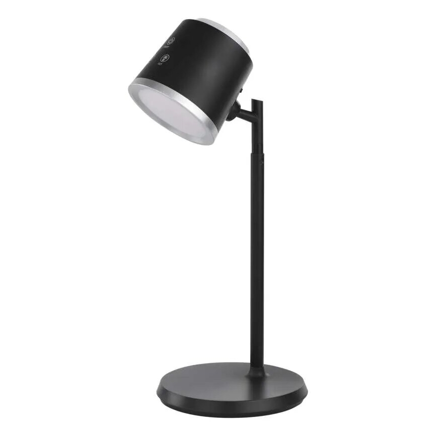 LED Dimbare oplaadbare tafellamp 4in1 LED/6W/3,7V 3000K/4000K/6500K 1500mAh zwart