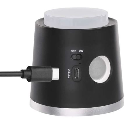 LED Dimbare oplaadbare tafellamp 4in1 LED/6W/3,7V 3000K/4000K/6500K 1500mAh zwart