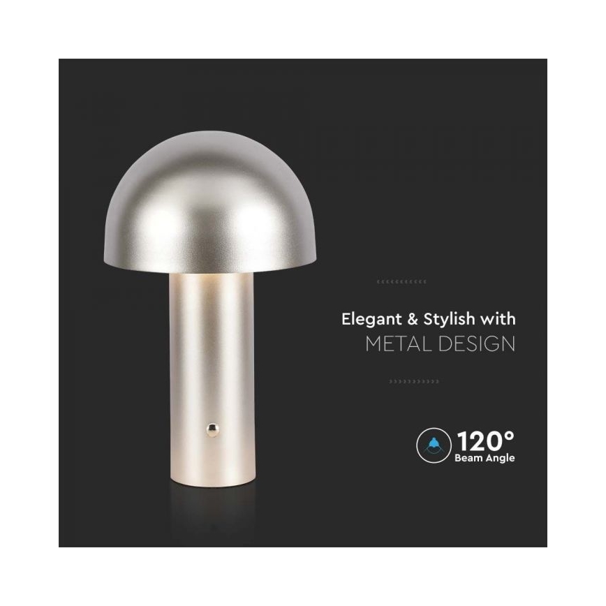 LED Dimbare oplaadbare touch tafellamp LED/1W/5V 3000-6000K 1800 mAh goud