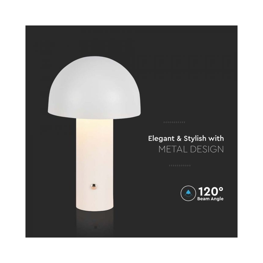 LED Dimbare oplaadbare touch tafellamp LED/1W/5V 3000-6000K 1800 mAh wit