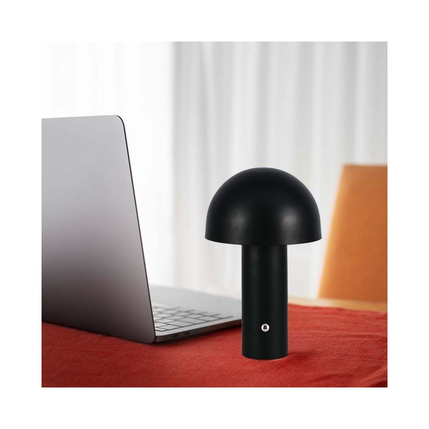 LED Dimbare oplaadbare touch tafellamp LED/1W/5V 3000-6000K 1800 mAh zwart