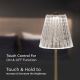 LED Dimbare oplaadbare touch tafellamp LED/2,4W/5V 3000-6000K 1800 mAh chroom