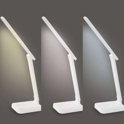 LED Dimbare oplaadbare tafellamp LED/5W/3,7V 3000K/4000K/6500K 800mAh wit