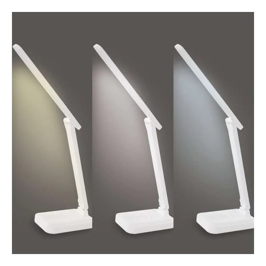 LED Dimbare oplaadbare tafellamp LED/5W/3,7V 3000K/4000K/6500K 800mAh wit