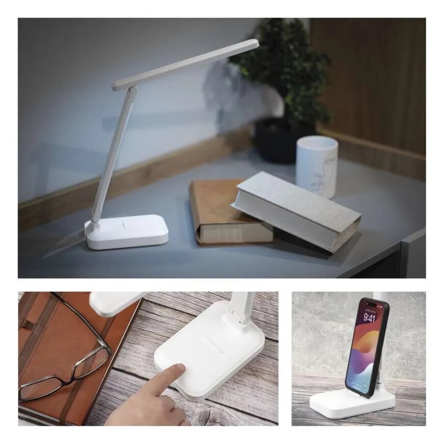 LED Dimbare oplaadbare tafellamp LED/5W/3,7V 3000K/4000K/6500K 800mAh wit