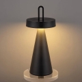 LED-dimbare oplaadbare tafellamp met aanraakbediening voor buiten HALO LED/1,5W/3,7V 3000 mAh IP44 zwart