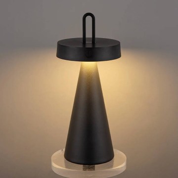 LED-dimbare oplaadbare tafellamp met aanraakbediening voor buiten HALO LED/1,5W/3,7V 3000 mAh IP44 zwart