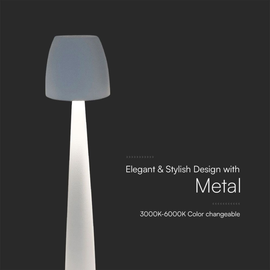 LED Dimbare oplaadbare touch tafellamp LED/3W/5V 3000-6000K 1800 mAh wit