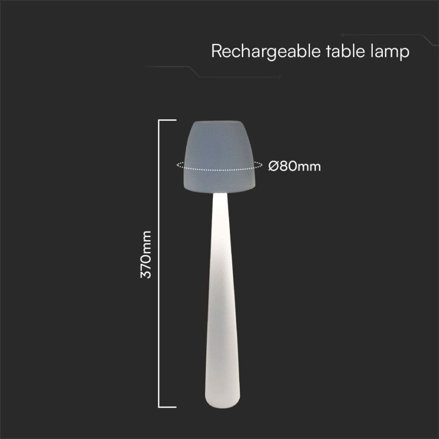 LED Dimbare oplaadbare touch tafellamp LED/3W/5V 3000-6000K 1800 mAh wit