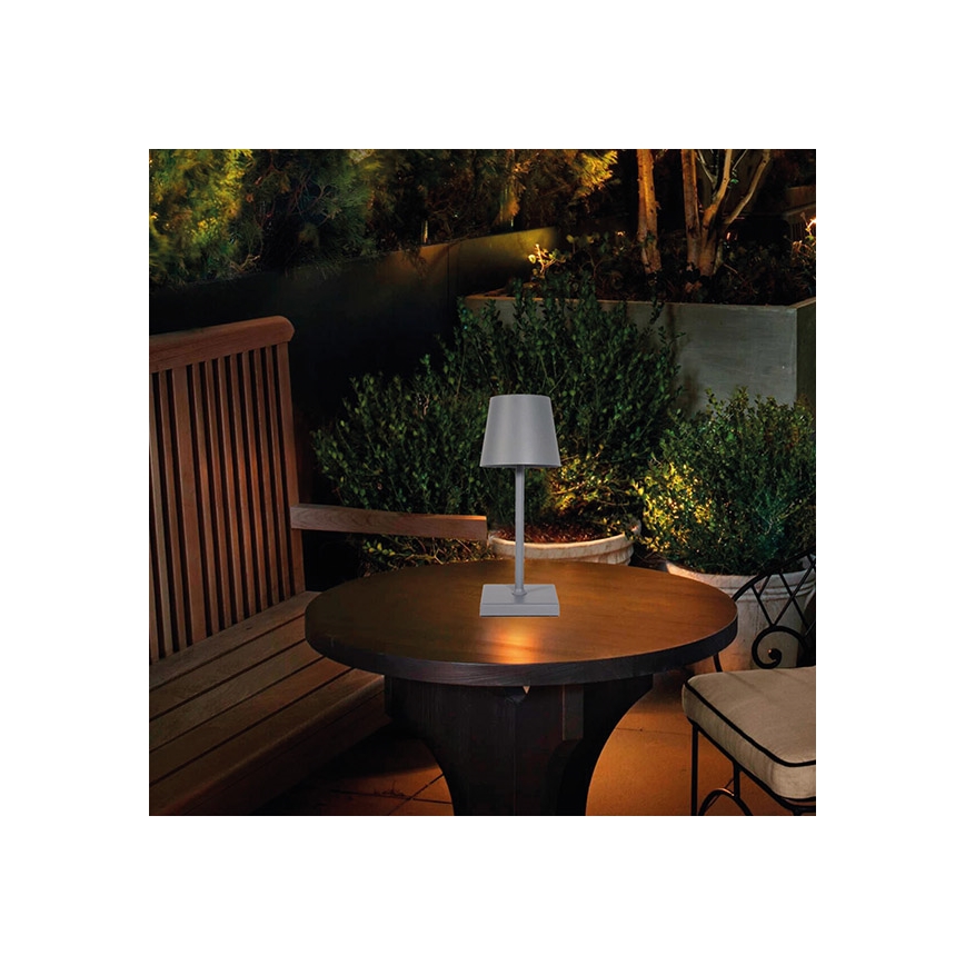 LED Dimbare Oplaadbare Touch Tafellamp TABLO LED/3,5W/5V 5200mAh grijs