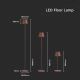 LED Dimbare oplaadbare vloerlamp LED/4W/5V 4400 mAh 4000K IP54 bruin