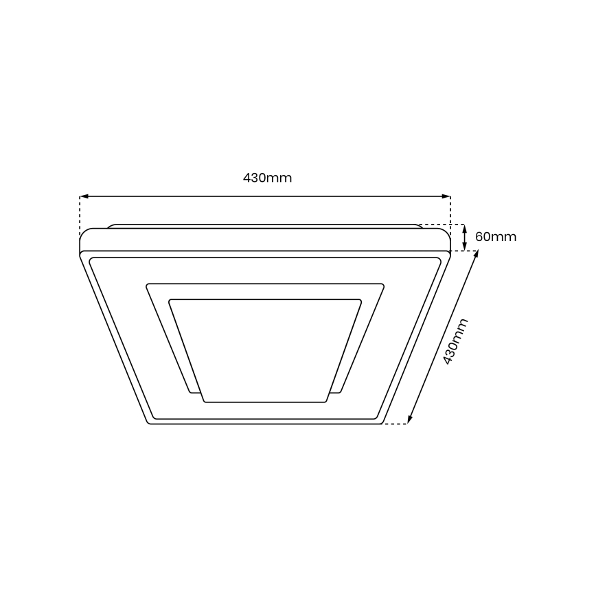 LED dimbare plafondlamp CAMERON LED/38W/230V 3000-6000K + afstandsbediening