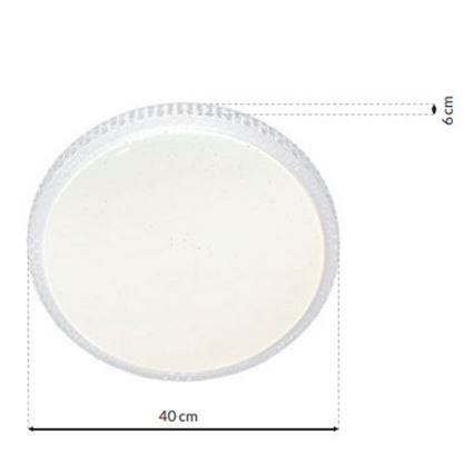 LED Dimbaar plafondlamp CRUZ LED/40W/230V 2000lm + afstandsbediening
