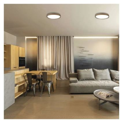 LED dimbare plafondlamp ILVI LED/30W/230V 2700-6500K Ø 40 cm beige + afstandsbediening