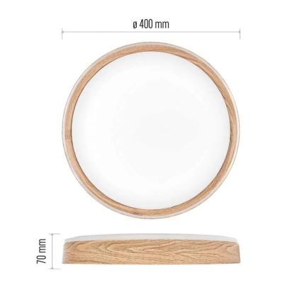 LED dimbare plafondlamp ILVI LED/30W/230V 2700-6500K Ø 40 cm beige + afstandsbediening