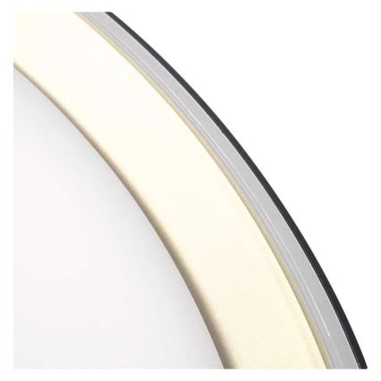 LED-dimbare plafondlamp ILVI LED/45W/230V 2700–6500K Ø 50 cm zwart/messing + afstandsbediening